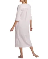 Miss Elaine Petite Long Zipper Seersucker Robe