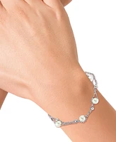 Effy Cultured Freshwater Pearl (7mm) Layered Bracelet in Sterling Silver (Also available in Gold-Plated Sterling Silver)