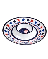 Certified International Stars and Stripes Melamine Hostess Set, 3 Piece