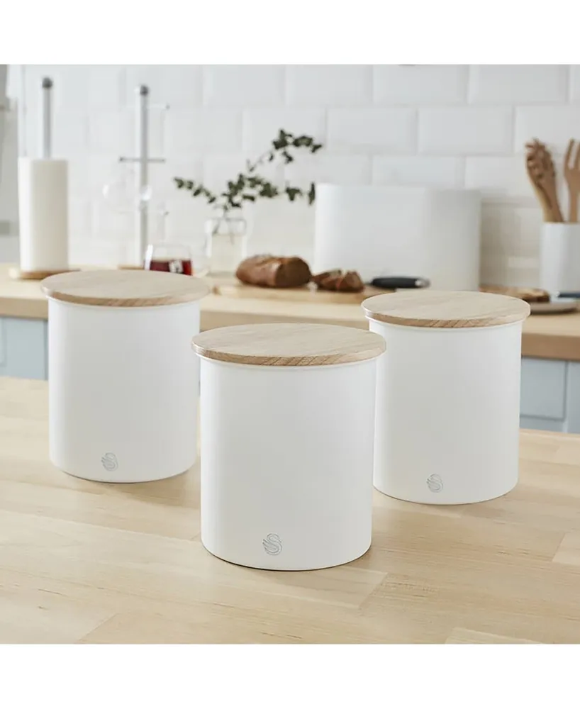 Salton Nordic Food Storage Canisters with Lids, Set of 3