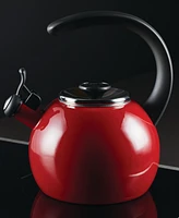 Circulon Enamel on Steel 2-Qt. Whistling Teakettle with Flip-Up Spout