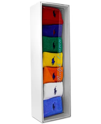 Polo Ralph Lauren Baby Boys or Girls Color Shop Sock Gift Box, Pack of 7