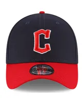 Men's New Era Navy and Red Cleveland Guardians Home Team Classic 39THIRTY Flex Hat