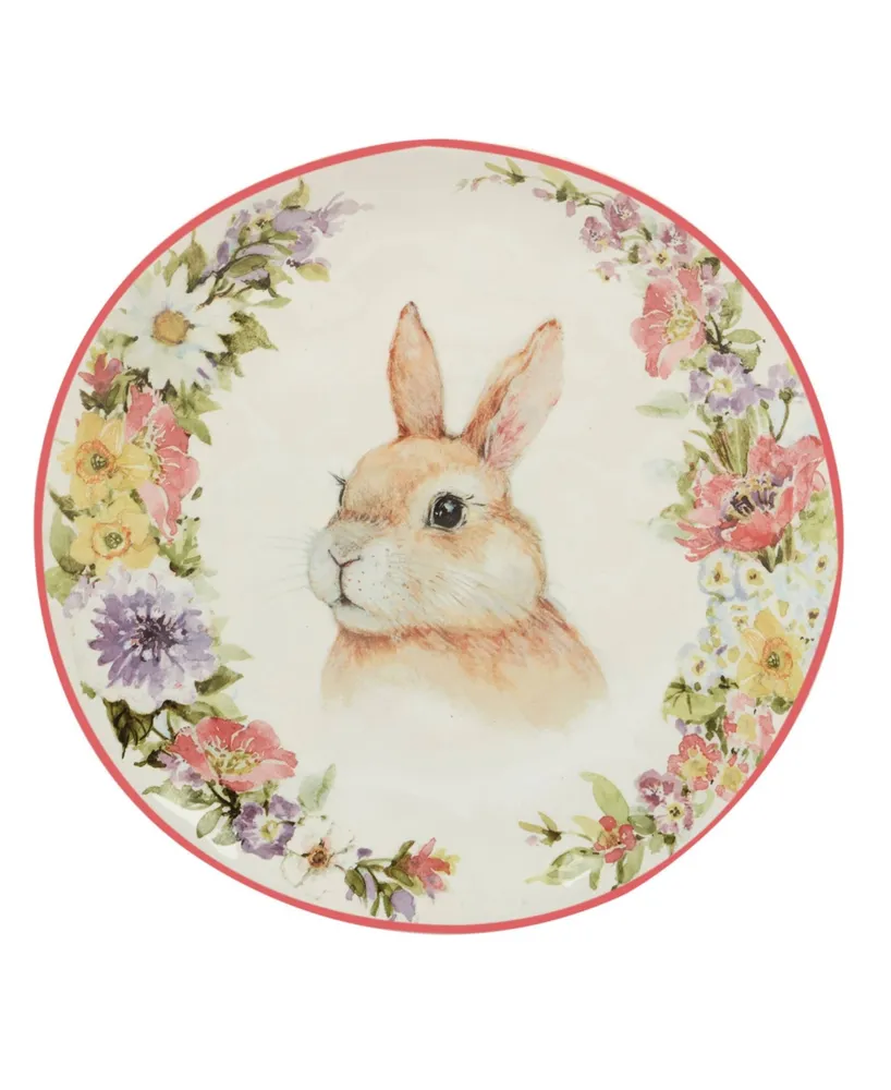 Certified International Easter Garden 8.5" Assorted Dessert Plates, Set of 4