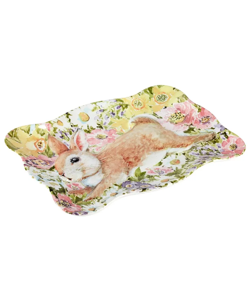 Certified International Easter Garden Rectangular Tray, 14.25" x 10.5"