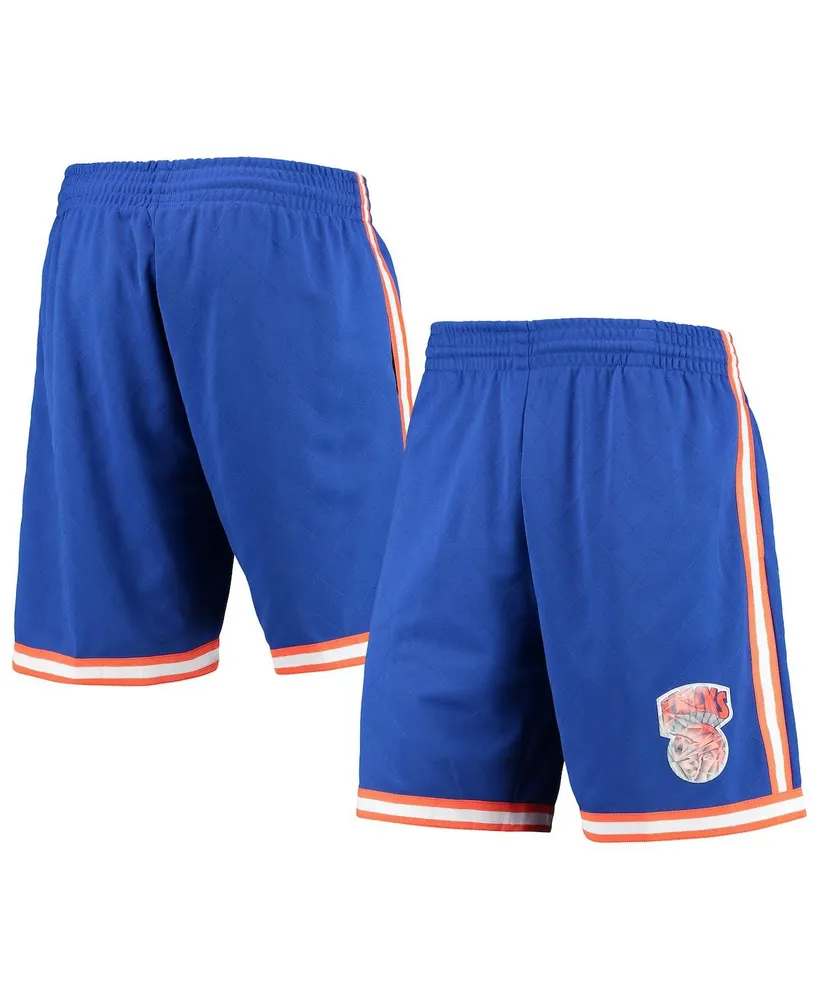 Men's Mitchell & Ness Blue New York Knicks 1991 Hardwood Classics 75th Anniversary Swingman Shorts