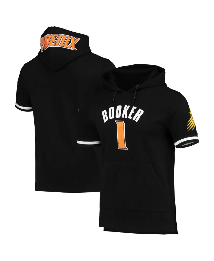 Men's Pro Standard Devin Booker Black Phoenix Suns Name & Number Short Sleeve Pullover Hoodie