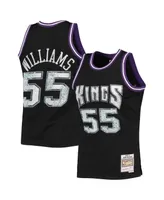 Men's Mitchell & Ness Jason Williams Black Sacramento Kings 2000-01 Hardwood Classics 75th Anniversary Diamond Swingman Jersey