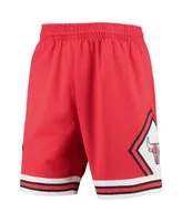 Men's Mitchell & Ness Red Chicago Bulls 1997 Hardwood Classics 75th Anniversary Swingman Shorts