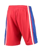 Men's Mitchell & Ness Red Philadelphia 76Ers Hardwood Classics 75th Anniversary Swingman Shorts