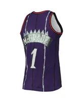 Men's Mitchell & Ness Tracy McGrady Purple Toronto Raptors 1998-99 Hardwood Classics 75th Anniversary Diamond Swingman Jersey