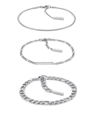 Calvin Klein Women's Stainless Steel Bracelet Set - Silver
