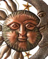 Glitzhome 36.25" Sun and Moon Yard Stake or Wall Decor