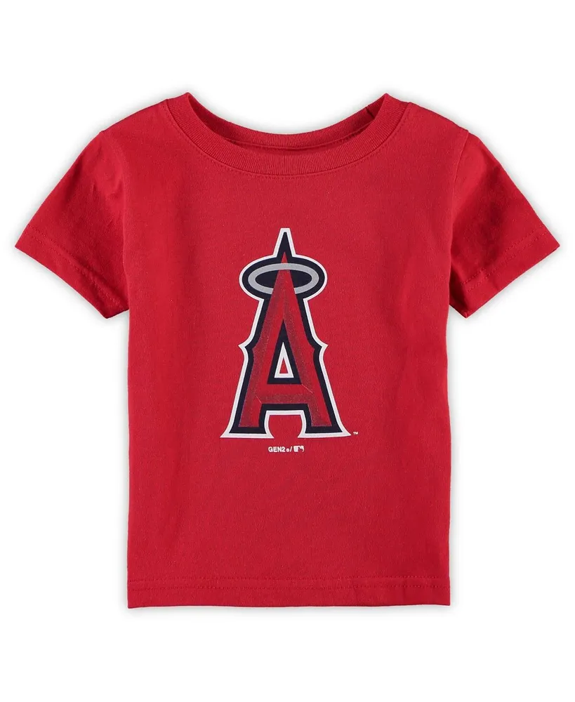 Infant Boys and Girls Red Los Angeles Angels Primary Team Logo T-shirt