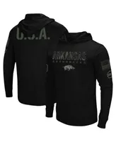 Men's Black Arkansas Razorbacks Oht Military-Inspired Appreciation Hoodie Long Sleeve T-shirt