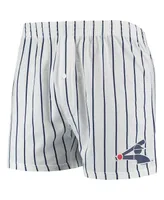 Men's White, Navy Chicago White Sox Vigor Pinstripe Boxer Shorts