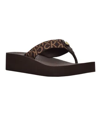 Calvin Klein Women's Meena Logo Platform Flip-Flop Sandals