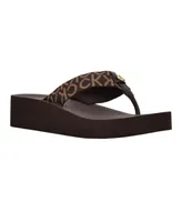 Calvin Klein Women's Meena Logo Platform Flip-Flop Sandals
