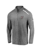 Men's Fanatics Heathered Gray Vegas Golden Knights Special Edition Quarter-Zip Jacket