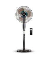 Black & Decker 16 in. Dual Blade Stand Fan - Remote, Round Base