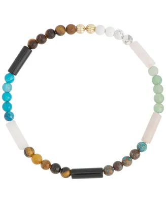 Multi Colored Bead Stretch Bracelet - Multi