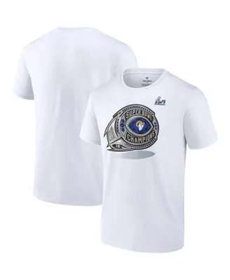 Men's Fanatics White Los Angeles Rams Super Bowl Lvi Champions Ring T-shirt