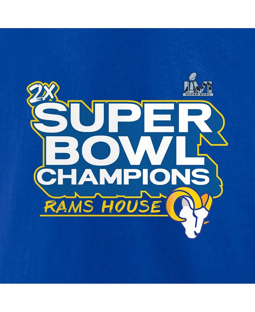 Men's Fanatics Royal Los Angeles Rams Super Bowl Lvi Champions Big Tall Parade Long Sleeve T-shirt