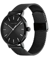 Calvin Klein Black Stainless Steel Mesh Bracelet Watch 42mm