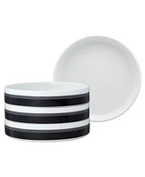 Noritake ColorStax Stripe Deep Plate, Set of 4