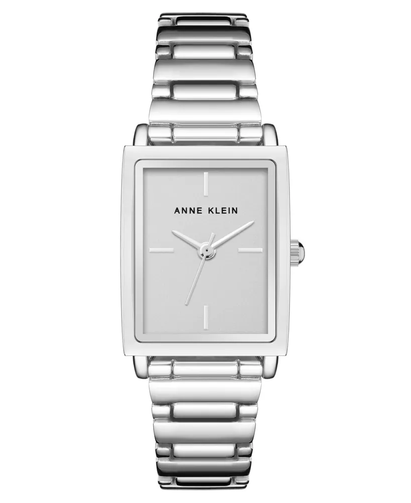 Anne Klein Women's Link Bracelet Watch in Silver-Tone Metal, 21x33.5mm - Silver