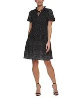 Dkny Petite Tie Neck Dress