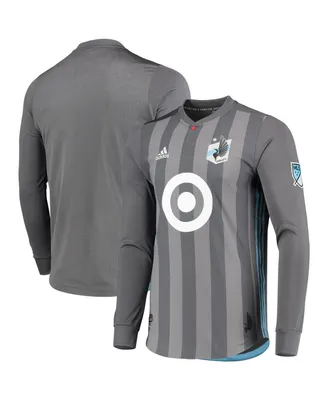 Men's adidas Gray Minnesota United Fc 2018/19 Authentic Team Long Sleeve Jersey