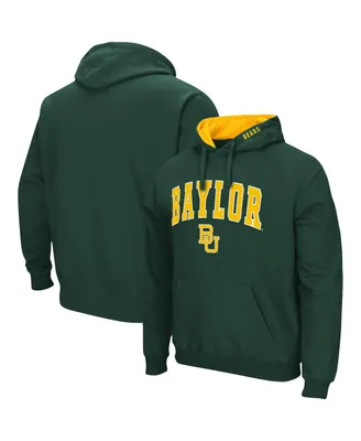 Men's Colosseum Green Baylor Bears Arch and Logo 3.0 Pullover Hoodie