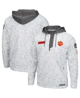 Men's Colosseum Arctic Camo Clemson Tigers Oht Military-Inspired Appreciation Quarter-Zip Hoodie