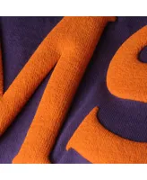 Women's Purple Clemson Tigers Ombre Long Sleeve Dip-Dyed Spirit Jersey T-shirt