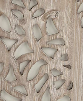 Madison Park Laurel Branches Carved Wood Panel Wall Decor