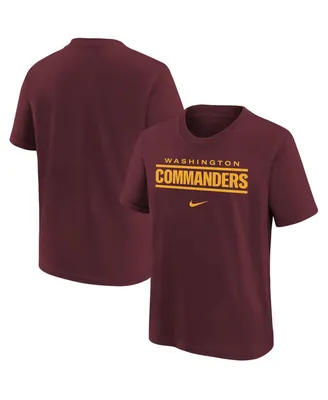 Big Boys Nike Burgundy Washington Commanders Wordmark T-shirt