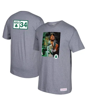 Men's Mitchell & Ness Paul Pierce Gray Boston Celtics Graphic T-shirt
