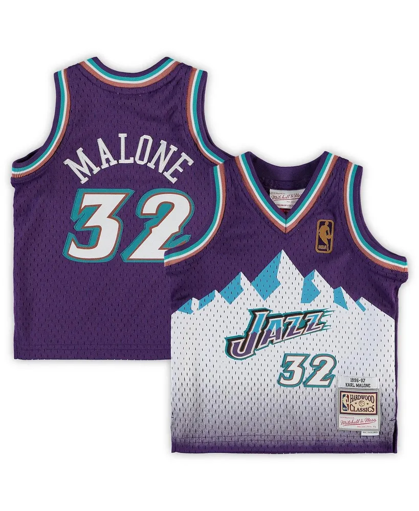 Boys and Girls Infant Mitchell & Ness Karl Malone Purple Utah Jazz Retired Player Jersey