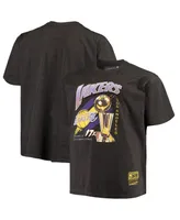 Men's Mitchell & Ness Heathered Charcoal Los Angeles Lakers Big and Tall 17x Trophy T-shirt