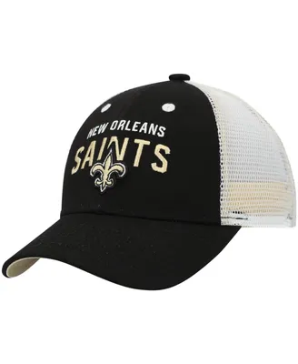 Preschool Unisex Black, White New Orleans Saints Core Lockup Mesh Back Snapback Hat