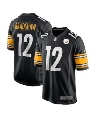 Men's Nike Terry Bradshaw Black Pittsburgh Steelers Retired Player Game Jersey