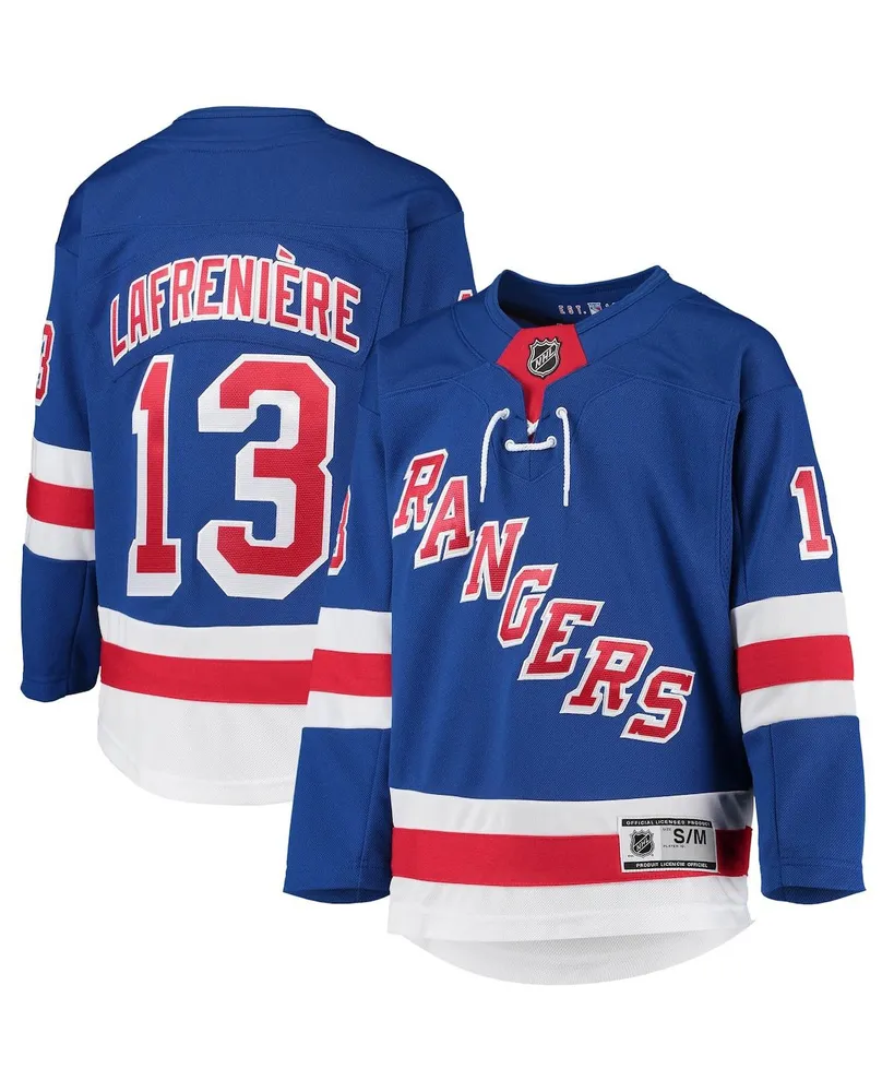 Big Boys Outerstuff Alexis Lafreniere Blue New York Rangers Home Premier Player Jersey