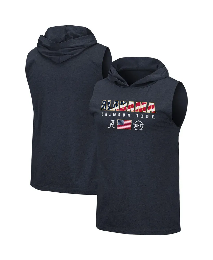 Men's Colosseum Navy Alabama Crimson Tide Oht Military-Inspired Appreciation Americana Hoodie Sleeveless T-shirt