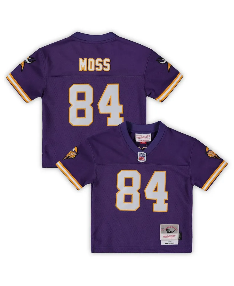 Toddler Boys and Girls Mitchell & Ness Randy Moss Purple Minnesota Vikings 1998 Retired Legacy Jersey