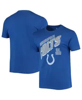 Men's Junk Food Royal Indianapolis Colts Slant T-shirt