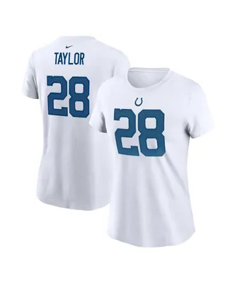 Women's Nike Jonathan Taylor White Indianapolis Colts Player Name Number T-shirt