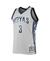 Men's Mitchell & Ness Allen Iverson Gray Georgetown Hoyas 1995-96 Swingman Replica Jersey