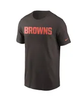 Men's Nike Brown Cleveland Browns Team Wordmark T-shirt