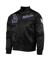 Men's Pro Standard Black Los Angeles Dodgers Wordmark Satin Full-Snap Jacket